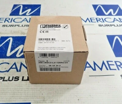 PHOENIX CONTACT PR1-RSC3-LV-120AC/21 RELAY QUANTITY 5 IN BOX