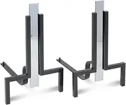 Pilgrim Pilgrim Home and Hearth 18674 Stapleton Andirons, Polished Nickel, 18674, Polished Nickel, 10" W x 16" H x 14.625" D, 16 lbs