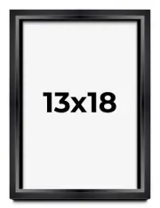 13x18 Shadow Box Frame Black | 1.25 inches Deep Real Wood Contemporary Shadowbox