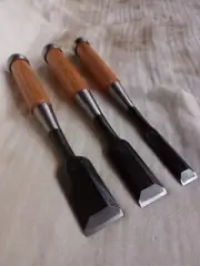 Set of Three Professional Japanese Bench Chisels/Oire Nomi YANAGAWA