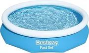 Bestway Fast Set Inflatable Pool (10’ x 26”) | Round Outdoor Backyard Pool for Kids & Families | Fill & Rise Setup, Durable 3-Layer Tritech® Liner | Holds 845 Gallons