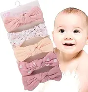 Baby Hair Bows Headbands, Headband Bows for Girls, Hair Bows for Baby Girl - Elastic Head Pack Hair Accessories, Stretchy Soft Knot Headbands for Photo Booth Props