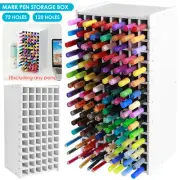 Marker Storage Organizer 72/120 Slots Marker Holder Organizer for Desk BrNop