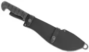 KA-BAR KABAR 1248 Cutlass Machete, Fixed Black Blade Knife, Leather/Cordura Shea
