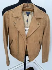 Kids Camel Real Leather Polo Ralph Lauren Jacket Size L (12-14) $598 NEW