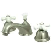 Kingston Brass KS396.PX Restoration 1.2 GPM Widespread Bathroom - Nickel