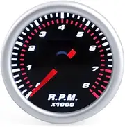 GPVPGHGRJ Auto Car Tachometer Tacho Gauge 0~8000 RPM Meter 2" 52mm Universal Car Motor White Led Meter Pointer RPM 12V Gasoline Accessory Speedometer