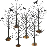 6 Pieces Mini Decor Trees Small Holiday Branch Village Trees Artificial Model 3