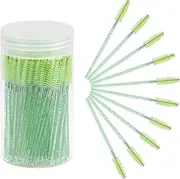 50PCS Disposable Eyelash Brush, Mascara Wands Makeup Brushes Applicators Kits for Eyelash Extensions and Eyebrow (Green)