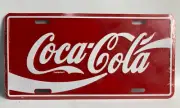 Coca Cola Tin Sign Merchandise Soft Drink NOS Sealed Classic Red Logo Plate 30cm