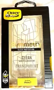 NEW OtterBox Symmetry Series Case for iPhone 7 clear with graphic gold i phone