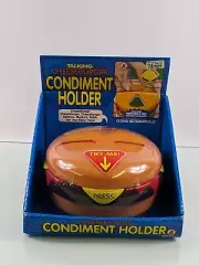 Vintage Talking Cheeseburger Condiment Holder 1999 - NIB, Tested & Working