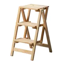 在飛比找蝦皮商城優惠-蝸居/WJU 折疊凳子實木家用室內梯子吧臺凳廚房多功能梯凳爬