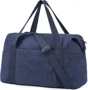 Weekender Bags for Women, BAGSMART Gym Bag Travel Duffle Overnight Bag for Travel Essentials, Large Hospital Bag for Labor and Delivery, Navy blue, L, Travel Duffle Bag