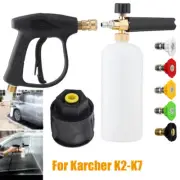 Pressure Washer Snow Foam Lance Gun 1/4" Foam Cannon Bottle for Karcher K2-K7