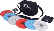 Disc Golf Starter Set-2 PCS Putter, 2 PCS Mid-Range, 2 PCS Driver, 1 Mini disc，1 Towel with Bag
