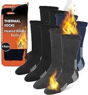 [Debra Weitzner] Mens Thermal Socks - Insulated Heated Socks - Boot Socks For Extreme Temperatures