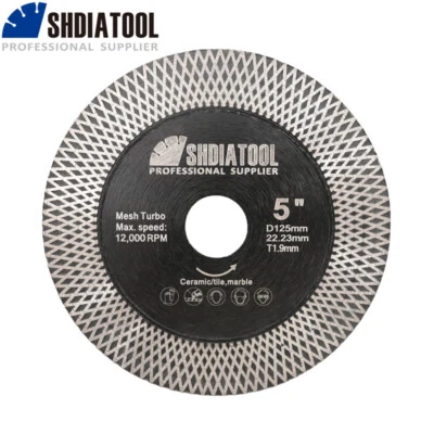 5''/125mm X Mesh Diamond Saw Blade Porcelian Cutting Disc Granite Marble Cuts