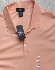 Calvin Klein Polo Shirt Tart Orange Soft Performance Men’s X-Large NWT