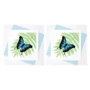 2x Boyle Handmade Paper 15x15cm Quilled Greeting Card/Envelope Ulysses Butterfly