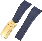 [DJDLFA] WatchBand For Rolex SUBMARINER YachtMaster DAYTONA Silicone Waterproof Watch Strap Watch Accessories Rubber Watch Bracelet Chain Watch Buckle With Logo