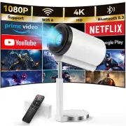 Smart Mini Projector with Android 11.0,2025 Upgraded Portable Projector 1080P...