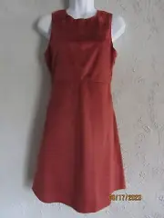 Only nwt sz ST faux suede mini dress Marsala burnt orange zip side cute