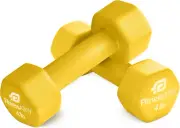 Neoprene Coated Workout Dumbbells Set of 2 – anti Roll, Non Slip with Smooth ...