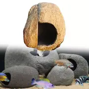 Aquarium Caves Hide Artificial Fish Tank Ornament for Newts Garden Lizards