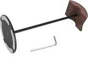 Respicefinem Aluminum Alloy Headphone Stand with Walnut Earphone Holder for Desktop in Metallic Black Ideal for Home Office Studio Bedroom Or Beside TV