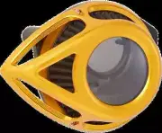 AN Clear Tear Air Cleaner Kit Gold Anodized Softail Springer 99