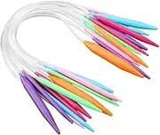 Circular Knitting Needles, Circular Sweater Needle, Weaving Tools 12 Pcs for Your Mom and Girlfriends Who Like Knitting. for Beginner(40CM Long)