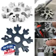 18 In 1 Snowflake Shape Portable Tool Stainles Multi-Tool Key Chain Screwdriver