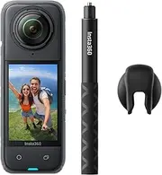 [insta360] X4 Get-Set Bundle - 8K Waterproof 360 Action Camera, 4K Wide-Angle Video, Invisible Selfie Stick Effect, Removable Lens Guards, 135 Min Battery Life, AI Editing, Stabilization