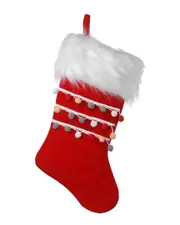 National Tree Company 19in General Store Collection Velvet Stocking NoSize Red