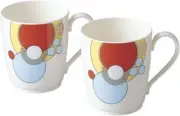 Noritake FRANK LLOYD WRIGHT Imperial Mug Cup Pair Set w/Box Bone China Tableware