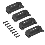 4Pcs Flush Ring Pull Handles(74mm/2.91") Zinc Alloy Hidden Recessed Grip Black