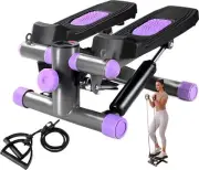 Steppers For Exercise At Home, Mini Stepper With Resistance Bands Quiet Portable