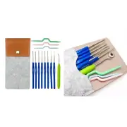13pcs Crochet Hooks Set Crochet Kits for Beginner with Felt Bag Ergonomic Handle
