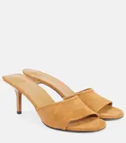 [Jacquemus] Jacquemus Cubisto 70 croc-effect suede mules AU 7 beige