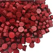 Moorlando 600pcs Sealing Wax Beads for Wax Seal Stamp, Perfect for Gift Sealing, Letter Sealing, Crafting Projects, Invitations Cards Sealing, Envelopes Sealing (Metallic Red)