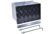 Sturdy Galvanized Battery Box Set Trailer Caravan Boat Spare Part with Lid and Hole for Secure Suits battery up to 160mm deep x 350mm wide Height 250mm
