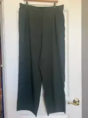 Eileen Fisher PANT Woven Tencel Grain olive green deep hemlock LG large