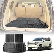 X-CAR 3-Pcs Boot Liner for Toyota Landcruiser 300 LC300 2021-2025 Heavy Duty Cargo Trunk Mat Luggage Tray