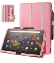 Amazon Kindle Fire Max 11 Tablet Pink Leather Case Free Shipping