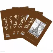 Premium Quality 6X8 Sketch Book Pad Top Bound Spiral 50 Sheets 5 Pcs Draw