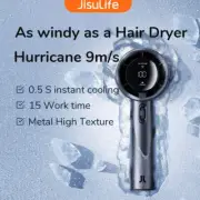 JISULIFE Portable Hand Fan , 100 Wind Speeds, Mini Bladeless Handheld Fan, USB R