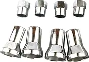 PLAFOPE 4 Sets Tpms Tire Valve Stem Caps Kit with Sleeve Cover Durable Easy Install for American Cars Trucks Internal Seal for Temperature Resistance