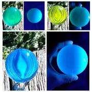 ColorUV Acrylic Contact Juggling Ball 76mm AquaUV/Mt.DewUV/Lime GreenUV