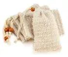 Exfoliating Loofah Pouch - Natural Sisal Shower Bath Foam Mesh Soap Bag - 10 PCs